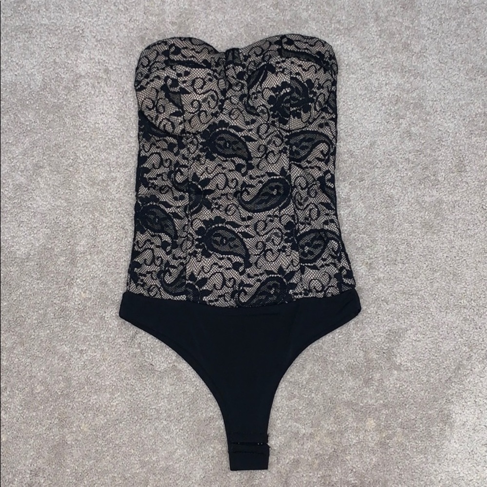 Lace bustier bodysuit